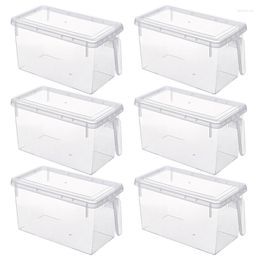 Storage Bottles Big Deal 6PCS Food Containers Freezer Refrigerator Box With Handle Kitchen Sealed Jar