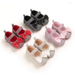 Athletic Shoes Born Baby Girls Cute Non-Slip First Walkers Spring Summer Autumn Soft Sole Glitter Bowknot Princess Dress 0-18M