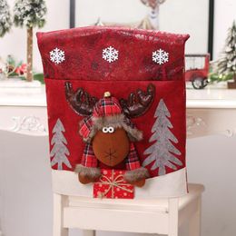 Chair Covers Event & Party 1 Piece Dining Room Christmas Back Cover Santa Snowman Dinner Kitchen El Holiday
