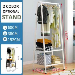 Clothing Storage Coat Iron Rack Bedroom Living Room Space Saving Clothes Hanger Floor Display 2 Tiers Drying Racks Garment Stand