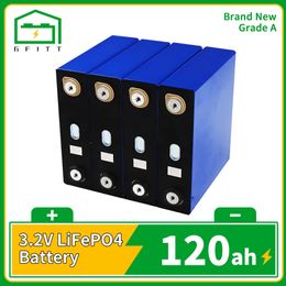 4-32PCS 3.2v Lifepo4 120Ah Battery Grade A lifepo4 battery Diy solar cell rechargeable batteri Pack for RV EU US tax exemption