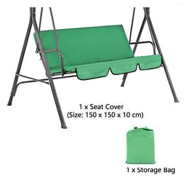 Chair Covers 3-Seat Patio Swing Seat Cover Waterproof Anti-UV Outdoor Cushion With Storage Bag For Garden Yard 59x59x4in