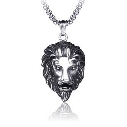 Sculpture Celtic Lion Head Pendant Necklace Stainless Steel Chain Necklaces Women Man Hip Hop Fashion Fine Jewelry