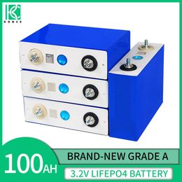 Brand New 3.2V 100Ah Lifepo4 Battery Grade A 4/8/16/32pcs Rechargeable Battery Pack for DIY 12V 24V 48V 2RV Solar Storage System