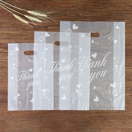 Gift Wrap Love Thank You Packaging Bags 20x30cm Retail Shopping Bag With Handle Baby Shower Christmas Candy Cake Pastry Wrapping 221202