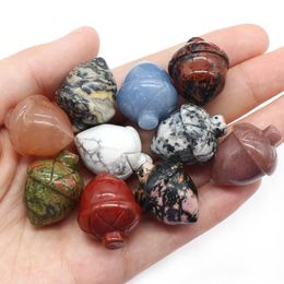 Natural Shape Acorn Gemstone Decorative Hand Carved Healing Crystal Hazelnut Stone For Home Decoration Gift