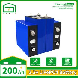 3.2V Lifepo4 Battery 200AH 16PCS Deep Cycle LFP DIY 12V 24V 48V Batteri Pack For RV Motorcycle Car Golf Cart EU US Tax Exemption