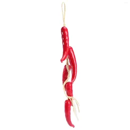 Party Decoration 1Pc Artificial Red Chilli Strings Hanging Wall For Office Wedding Kitchen Home