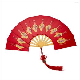 Gift Wrap 2023 Year Creative Fan Shape Red Envelopes Tassle Spring Festival Hongbao Lucky Money Pockets