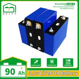 Brand NEW 3.2V Lifepo4 90Ah Battery Deep Cycle 4/8/16/32PCS DIY LFP Cells Grade A For Electric car Solar Energy EU US Tax Free