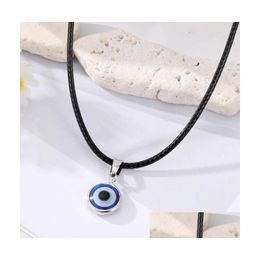 Pendant Necklaces 10Mm Evil Eyes Pendant Necklaceturkish Eye Pu Chains Necklaces Clavicel For Women Jewelry Drop Delivery 2021 Pendan Dhukr