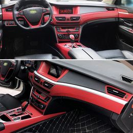 3D/5D Carbon Fibre Car Interior Centre Console Cover Colour Change Moulding Sticker Decals For Geely Borui GC9 2015-2018