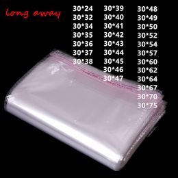 Gift Wrap Width 30cm Clear Opp Plastic Bags with Sealing Packaging Cellophane Wedding Party 221202