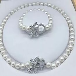 Fashion Wedding Jewellery 8-9mm Freshwater Pearl Necklace Bracelet Sets