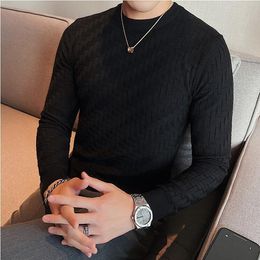 Men's T Shirts Brand Clothing Men Build Sunglasses Man Autumn And Winter High Quality Knitting Sweater Male Clothe Slim Fit Plaid Pullov 1181