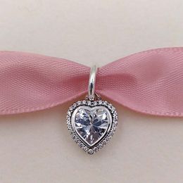 Valentinstagsgeschenk, 925er-Sterlingsilber, Perlen, passend für europäische Pandora-Schmuckarmbänder, Halskette 390366CZ Dangle AnnaJewel