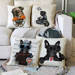 Pillow Funny Cartoon Dog Printing Pillowcase Home Decoration Car Cover Living Room Couch Bed Throw Pillows Funda Cojin 45 45cm