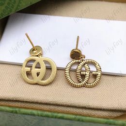 Luxury Earrings For Women Designer Jewelry Fashion Stud Gold Flower Studs Plated Ruby Letters G Pendant Love Earring 925 Silver With Box Top