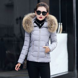 PinkyIs Black 2022 Parkas for Women Coats Faux Fur Collar Hooded Cotton Slim Warm Jacket Womens Winter Jackets Coat