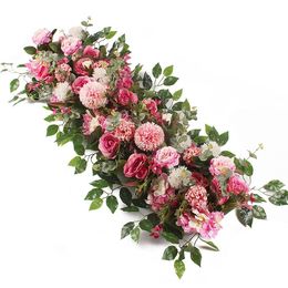 Christmas Decorations Wedding Flower Row Wall Arrangement Supplies Decor for Party Arch Backdrop Road Cited Rose Peony Hydrangea 221203