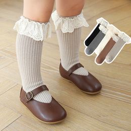 Leggings Tights 3pairs lot Baby Girls Socks Toddlers Girl lace Knee High Long Soft Kids 1 8 Years born tights for girls 221203