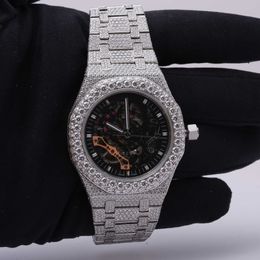 Wristwatches Iced Out Customise Men's Watch Handmade Fine Jewellery Manufacturer VVS1 Diamond W