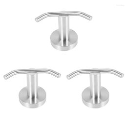 Hooks 3X Double Robe Hook 304 Stainless Steel Coat And Towel For Bathroom Wall Mounted Brushed Nickel