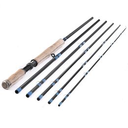 Spinning Rods 13ft 39m 8wt9wt 14ft 42m 9wt10wt Carbon Spey Rod Fly Fishing Pole MediumFast 6 Pieces Section Cork Handle Fighting Butt 221203