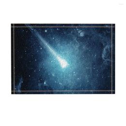 Carpets Outer Space Decor A Meteor Across The Sky Bath Rugs Non-Slip Doormat Floor EntrywaysDoor Mat Bathroom Accessories