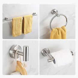 Bath Accessory Set Towel Rack Stainless Steel Hardware Pendant Bar Bathroom Clothes Hook Paper Ring