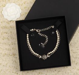 Classic Pearl Necklace Designer Brand Jewelry Women Letter Elegance Girl Wedding Jewellery Pendant Star Necklaces Chokers Chain
