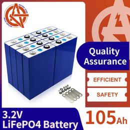 3.2V 105AH LiFePO4 Battery 1/4/8/16/32PCS New Rechargeable Lithium Iron Phosphate Battery DIY 12V 24V 48V RV Boat Solar System