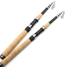 Spinning Rods 24m 27m 30m 36m Telescopic Fishing Rod carbon wooden handle carp fishing sea rock rod test 30150g pole fag 221203