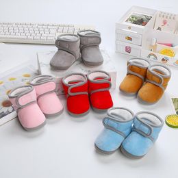 First Walkers Baby Toddler Shoes Winter Casual Non-slip Low-top Cotton Cloth Soft Plus Velvet Keep Warm Born Girls Boys Socks