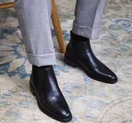 Ботинки Винтаж Западная Италия Пинетки ручной работы Формальная деловая обувь Мужские ботинки Martin