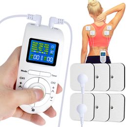 Portable Slim Equipment 12 Modes Low Frequency Eletric EMS Compex Muscle Massage Stimulator Tens Machine Electrodes Pressotherapy Pad Massager For Body 221203