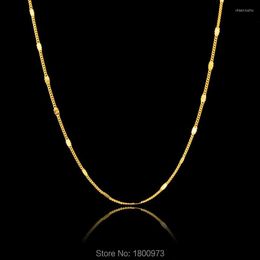 Chains Mens Women Unisex . Yellow Gold Filled Thin Necklace Link Chain