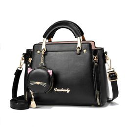 HBP Cute Handbags Purses Totes Bags Women Wallets Fashion Handbag Purse PU Lather Shoulder Bag Black Color 1021