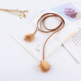 Belts Corset For Women Dress Waist Strap Cute Girl Fur Thin Knot Rope Luxury Designer Waistband Ladies Accessories