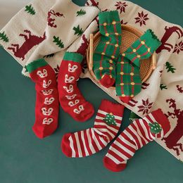 Leggings Tights MILANCEL Children s Socks Kids Plaid Fawn Straight Christmas Girls Lace 221203