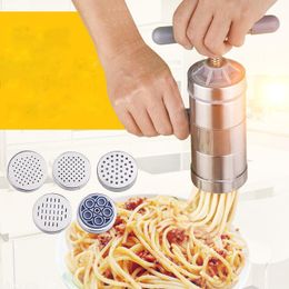 Other Kitchen Dining Bar 1 Set Noodle Maker Household Manual Stainless Steel Pressing Machine Kitchen Tool Hollow Noodle Machine Handmade Noodle Machine 221203