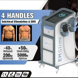 High intensity HI-EMT NEO Sculpt slimming equipment Shaping fat reduce Build muscle Device Electromagnetic Stimulation Emslim muscle stronger with RF 4 handles