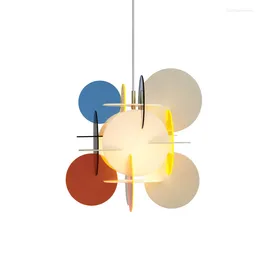 Pendant Lamps Modern DIY Splice Colorful Children's Room Chandelier Creative Living Restaurant Bedroom Model Lighting