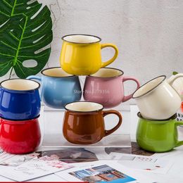 Mugs Home Office Creative Gift Retro Tea Coffee Eco-friendly Mug High Quality Ceramics Drinking Engraving Red Cups