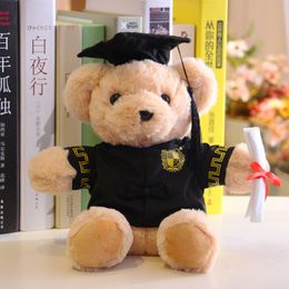 Dr. Hat Teddy Bear Graduation Doll Cute Memorable Graduation Season Gift Suitable for Classmates and Friends Baby Room Decor