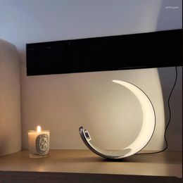 Table Lamps Luxury Half Moon Led Lamp Living Study Room Reading Decor Desk Simple Bedroom Bedside Smart Dimming Touch Light