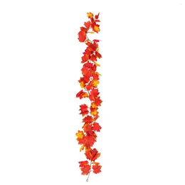 Decorative Flowers 1pc Thanksgiving Maple Rattan Pendant Artificial Leaf Vine Hanging Decor