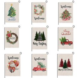 Christmas Decorations Santa Claus Decorative Winter Welcome Garden Flag Banner Party Home Murals Year