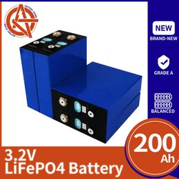 Rechargeable 3.2V 200Ah Lifepo4 Battery 1/4/8/16/32PCS Lithium Iron Phosphate Battery Cell for 12V 24V 48V RV Boat Solar System