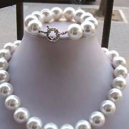 fashion Jewellery 14MM white south shell pearl necklace bracelet